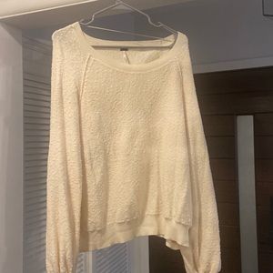 Free People Beige Sweater. Lightly worn. Size Small